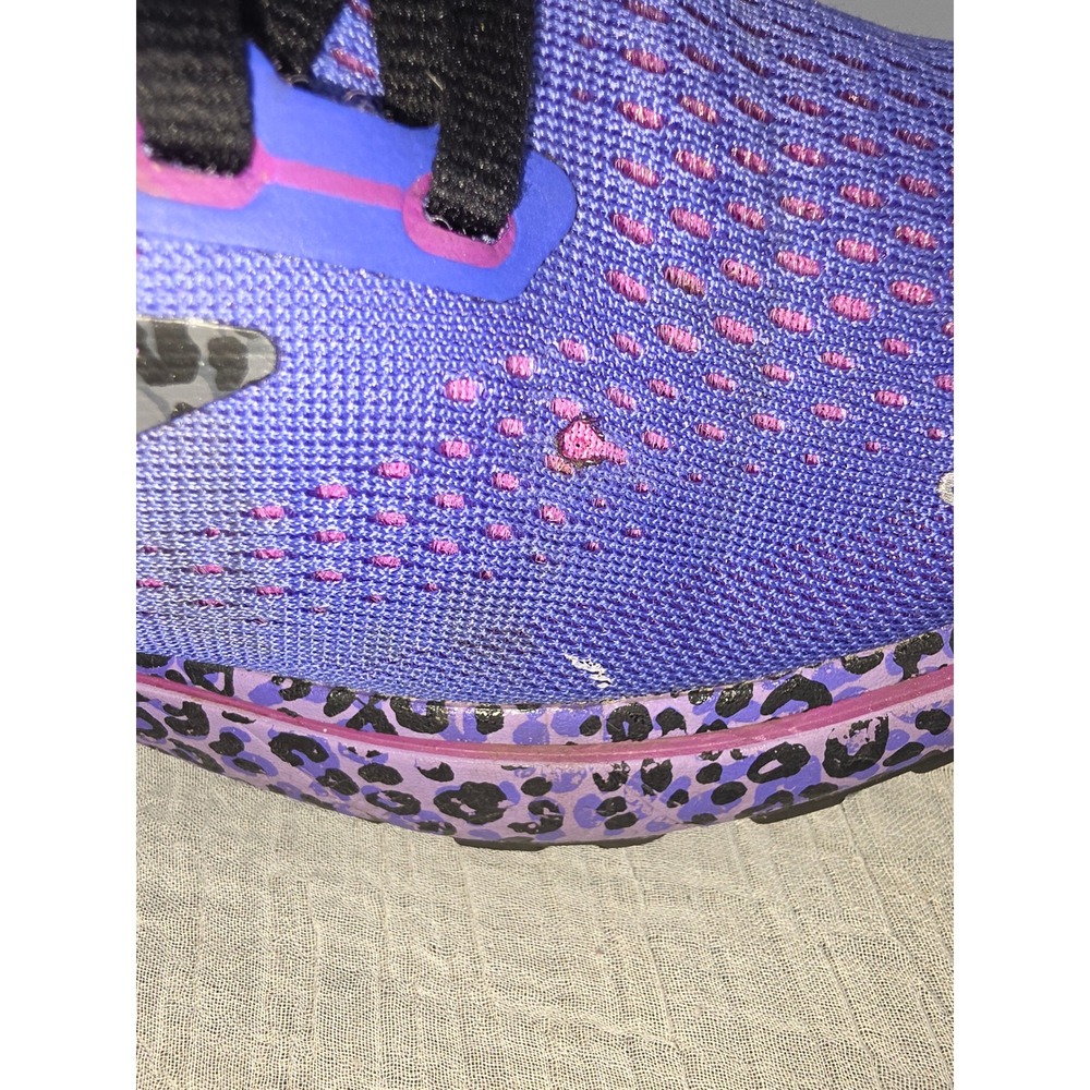 Brooks Ghost 14 Purple Leopard Print Running Shoes Womens 1203561B567 - Picture 5 of 9